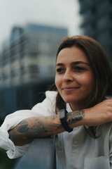 Girl Reading and Walking on Grass, Phone
