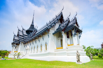 Naklejka premium temple city,sri san pet ayuttaya