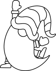 Drawing of gnome, vector