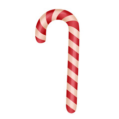  Christmas candy cane. Winter decor. colorful red and white lollipop. Unhealthy eating. Hard candy. Candy shop logo. Caramel vector illustration
