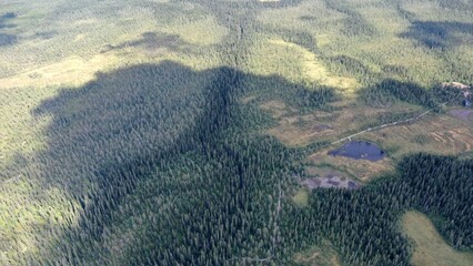 Lacs et chute d'eau dans le parc national de Fulufjället à la frontière entre la suède et la...