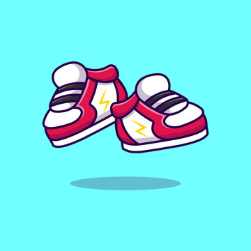 Sneaker Shoes Cartoon Vector Icons Illustration. Flat Cartoon Concept. Suitable for any creative project.