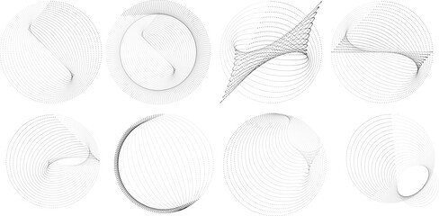 Abstract oval Lines Background with geometric circles . Vector rotating ellipse Line Design . Poster template . Concentric circles logo .Minimal art 