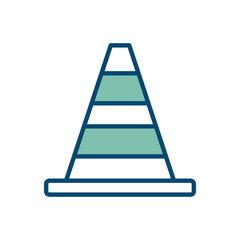 traffic cone icon vector design template in white background