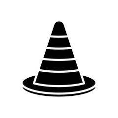 traffic cone icon vector design template in white background