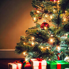 Christmas tree with presents and gifts created with Generative AI
- 552307809