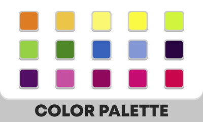 Universal color palette 2023. Color swatches. Vector illustration
