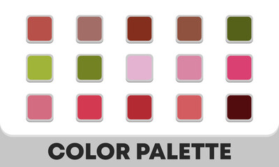Universal color palette 2023. Color swatches. Vector illustration