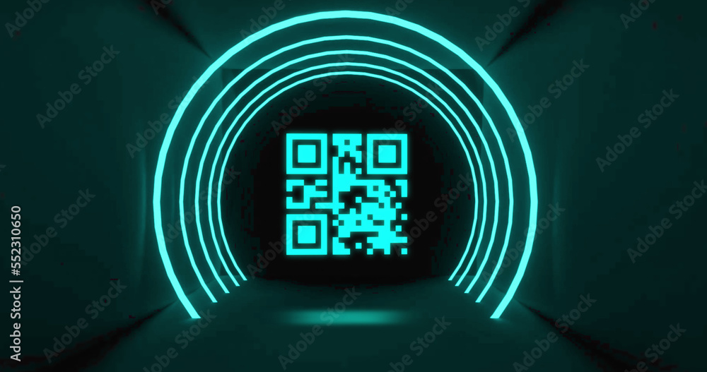 Poster image of flickering white qr code