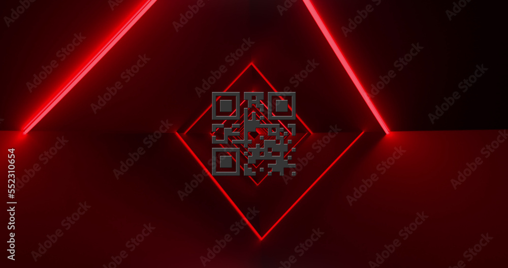 Poster image of flickering white qr code