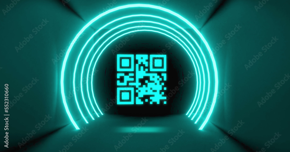 Poster image of flickering white qr code