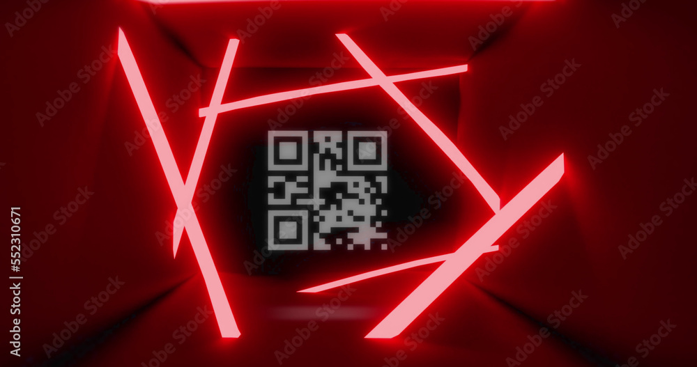 Poster image of flickering white qr code