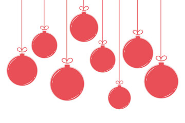 Christmas balls - isolated background. PNG illustration