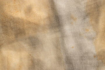 Burned and stained piece of paper with copy space
