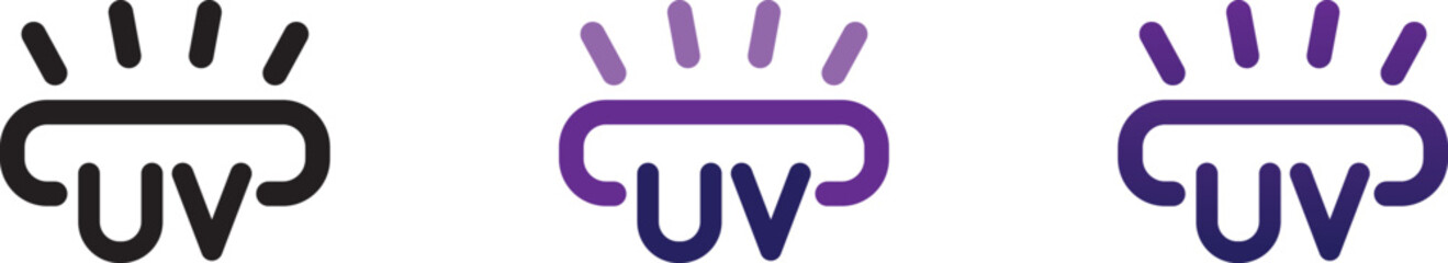 UV light icon , Vector illustration