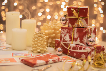 photo of lighted candles and high key gifts