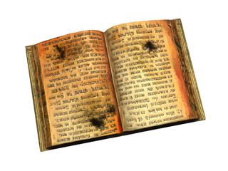 Mold in old books, conceptual illustration