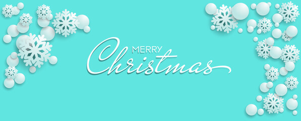 A new idea with abstract Papercraft Snowflakes Christmas Background. Vector illustration.