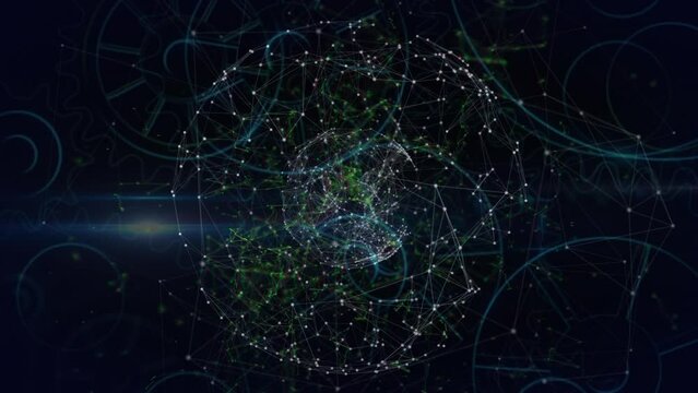 Animation of globes with networks of connections