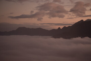 sunset over the mountains