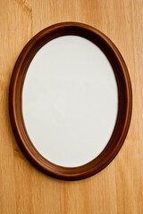 blank oval picture frame 