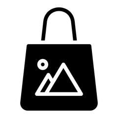 shopping bag glyph icon