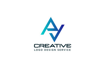 Letter av logo or va  lettermark