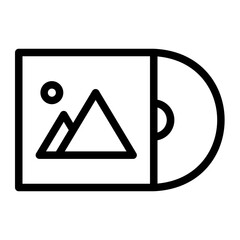 compact disc line icon