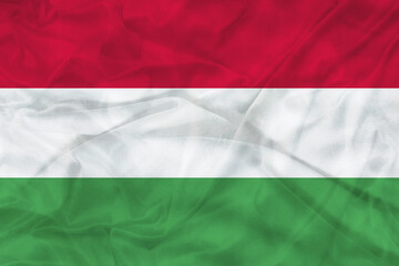 3D illustration of the flag of Hungary waving in the wind.
