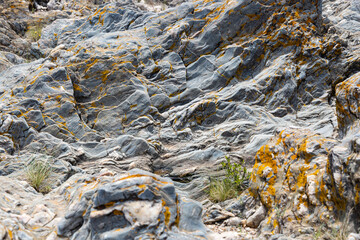 background of a dark shale stone in nature