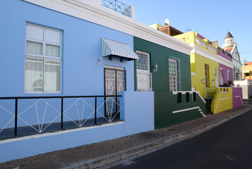 Colorful houses in the Bo-Kaap district of Cape Town, South Africa