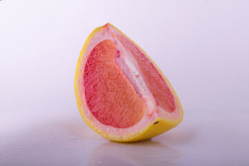 Organic grapefruit isolated on white background. Taste grapefruit . Full depth of field with clipping path