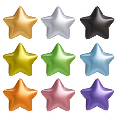 Obraz premium set of Star balloon for decoreat in party, celebration, new year 