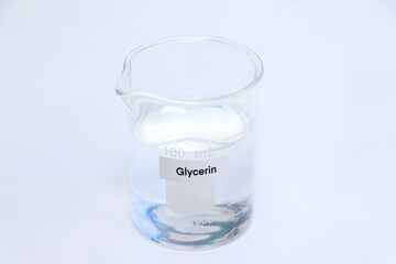 glycerin in glass, chemical in the laboratory