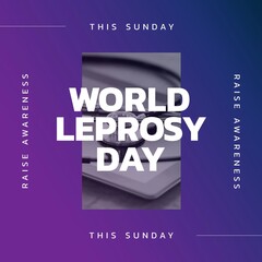 Composition of world leprosy day text over stethoscope