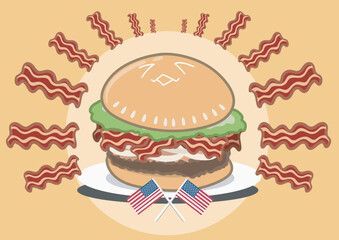 hamburger american style