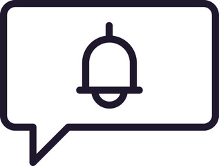 Speech bubble line icon on white background