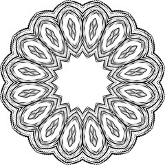 Abstract rotated black and white lines. Geometric art. Design element. Digital image with a psychedelic stripes.Design element for prints, web, template