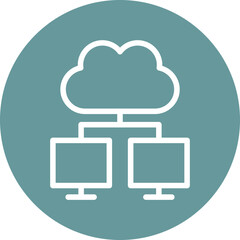 Cloud computing Icon Style