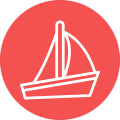 Sailboat Icon Style