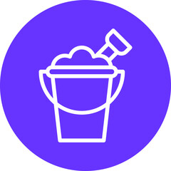 Sand Bucket Icon Style