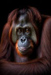 Portrait of a orangutang