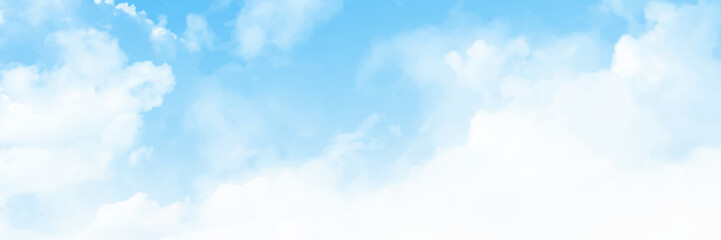 Natural Day Cloudy Sky Abstract Background. Panorama Panoramic View. Backdrop