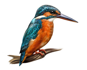 bird kingfisher, Alcedo atthis - obrazy, fototapety, plakaty
