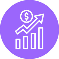 Obraz premium Business Growth Icon Style