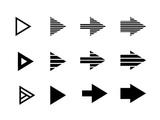 Arrows set vector collection. Arrow icon. Arrow. Cursor simple arrows. on a white background vector illustration