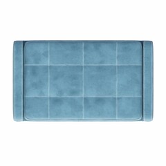 ottoman pouf isolated on white background, interior furniture, 3D illustration, cg render
