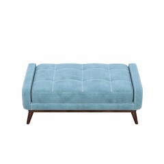 ottoman pouf isolated on white background, interior furniture, 3D illustration, cg render