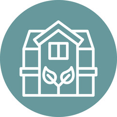 Eco House Icon Style