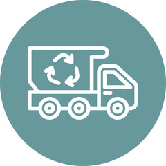 Recycling Truck Icon Style